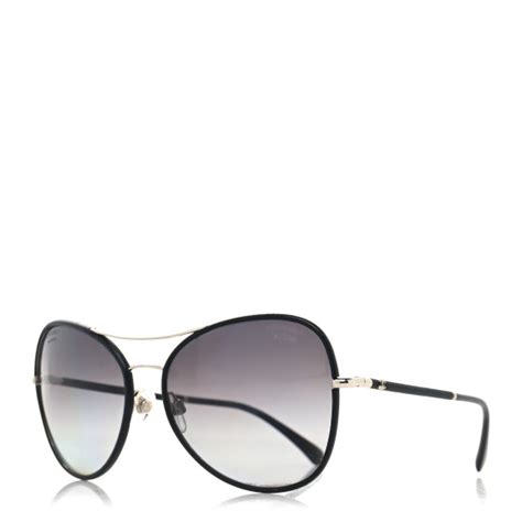 Chanel Black Lambskin Sunglasses 4227